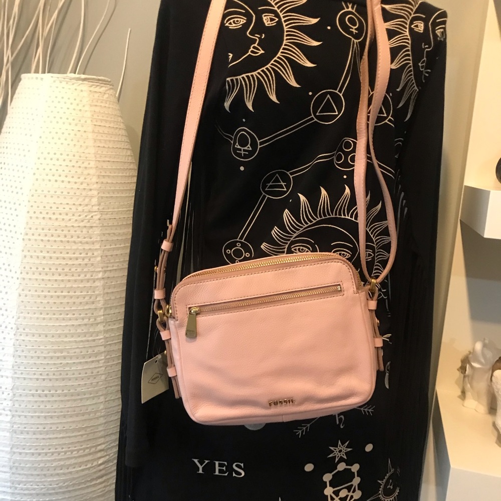 Fossil leather crossbody bag
